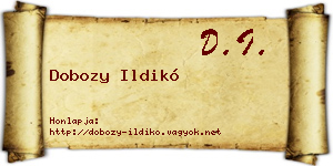 Dobozy Ildikó névjegykártya