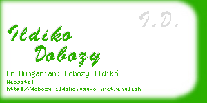 ildiko dobozy business card